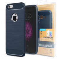 Гръб FORCELL Carbon - Apple iPhone XR тъмно син