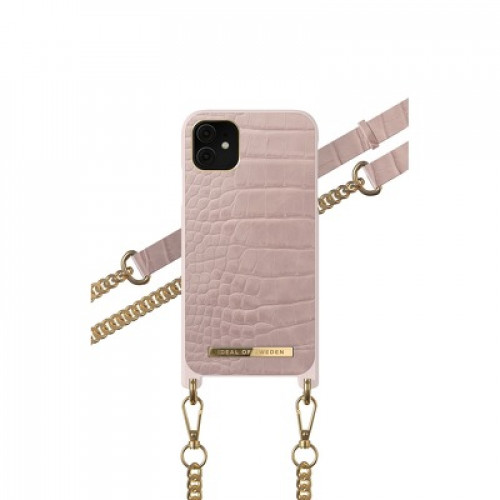 Гръб iDeal of Sweden Necklace - Apple iPhone 11 - Misty Rose Croco