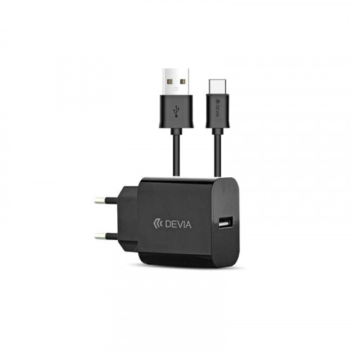 Зарядно Micro USB 220V 2.1 A Black