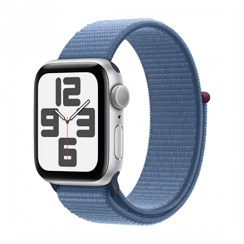 Apple Watch SE2 (2023) V2 GPS 40mm Silver Aluminium Case with Sport Loop Winter Blue