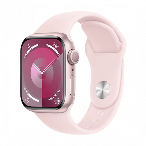 Apple Watch Series 9 GPS 41mm Pink Aluminium Case with Sport Band M/L Light Pink