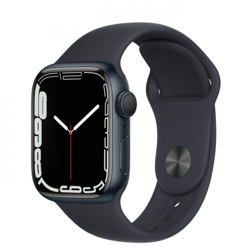 Apple Watch Series 7 GPS 45mm Midnight Aluminium Case with Sport Band Midnight