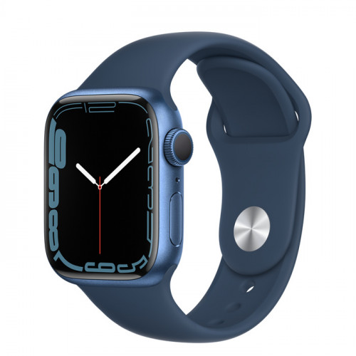 Apple Watch Series 7 GPS 45mm Blue Aluminium Case with Sport Band Abyss Blue