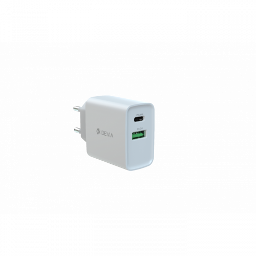 Адаптер DEVIA Smart Series PD&QC quick charger (EU,20W)