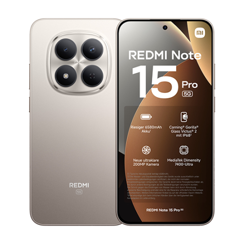 Xiaomi Redmi Note 15 Pro+ 5G - Titanium, 256GB, 8GB Xiaomi Redmi Note 15 Pro+ 5G - Titanium, 256GB, 8GB