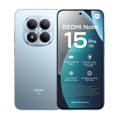 Xiaomi Redmi Note 15 Pro+ 5G - Glacier Blue, 256GB, 8GB Xiaomi Redmi Note 15 Pro+ 5G - Glacier Blue, 256GB, 8GB