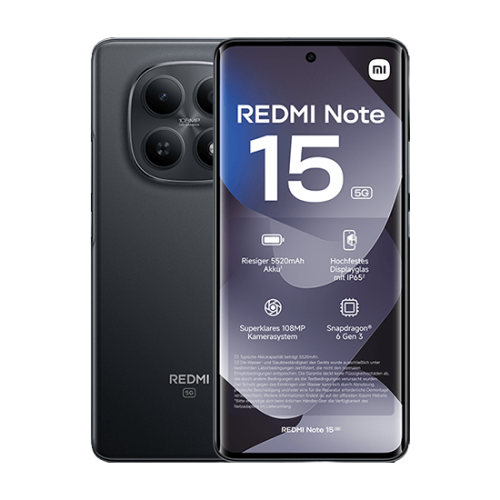 Xiaomi Redmi Note 15 4G - Black, 256GB, 8GB Xiaomi Redmi Note 15 4G - Black, 256GB, 8GB