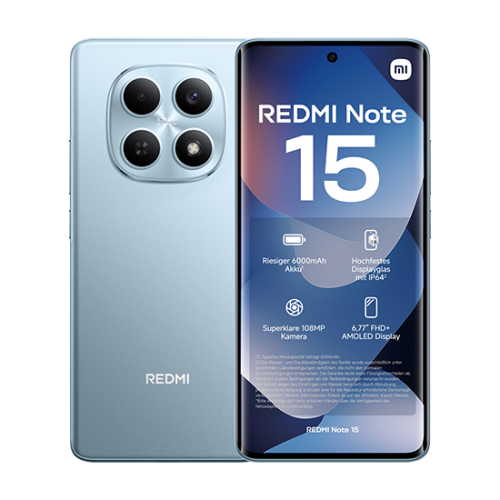 Xiaomi Redmi Note 15 4G - Blue, 128GB, 6GB Xiaomi Redmi Note 15 4G - Blue, 128GB, 6GB