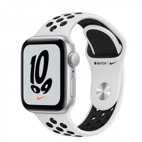 Apple Watch SE 2021 GPS Nike 40mm Silver Aluminium Case with Sport Band - Pure Platinum/Black