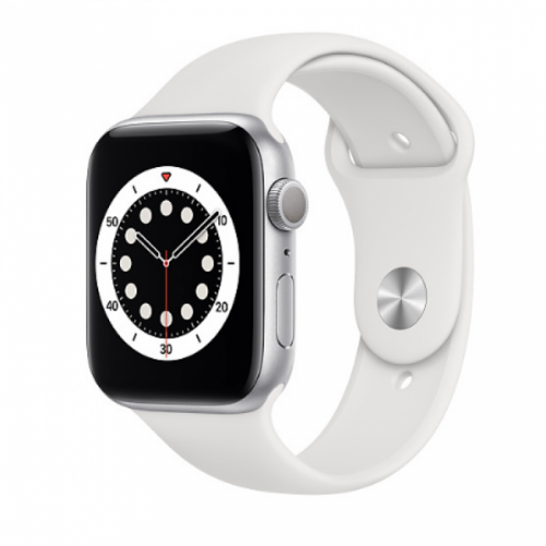 Apple Watch Series 6 GPS 40mm Silver Aluminum Case with Sport Band White