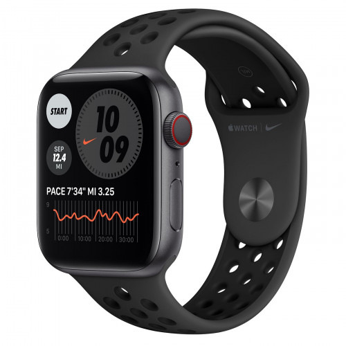 Apple Watch Series 6 Nike GPS 44mm Grey Aluminum Case with Sport Band Black