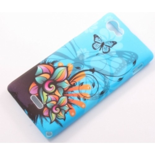 Силиконов калъф Art - HTC Desire 500 сини пеперуди