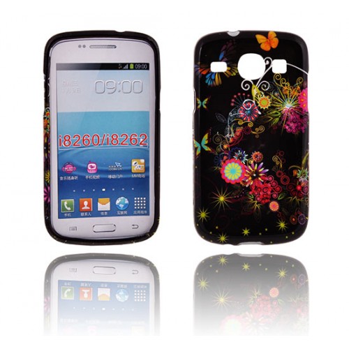 Силиконов калъф Design - Samsung Galaxy Core пеперуди и цветя