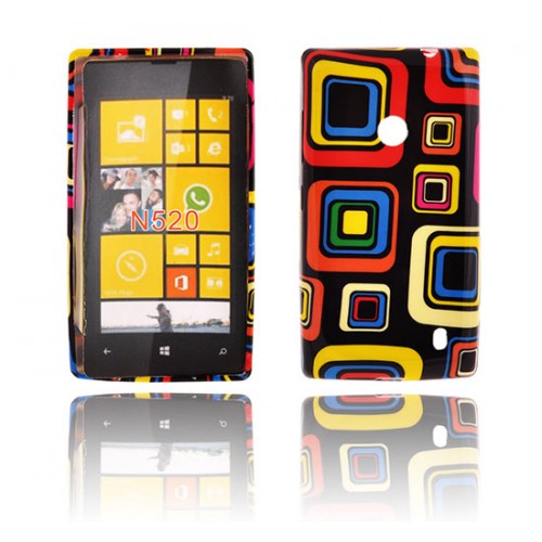 Силиконов калъф Design - Nokia Lumia 520 квадрати
