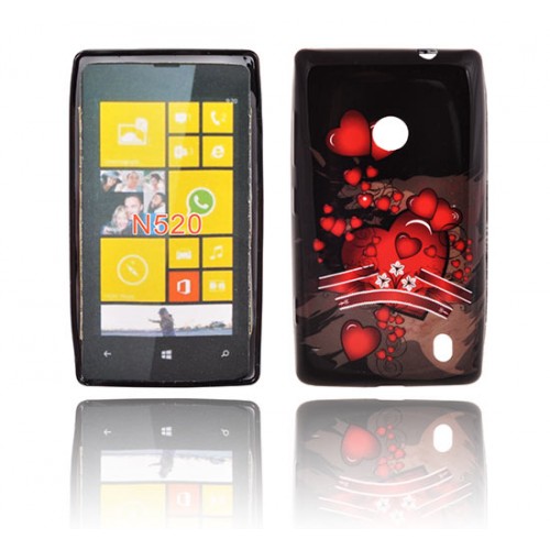 Силиконов калъф Design - Nokia Lumia 520 любов