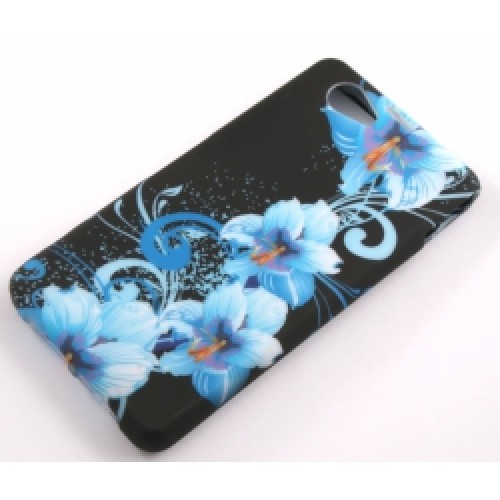 Силиконов калъф Design - Sony Xperia Z1 Mini Compact сини цветя