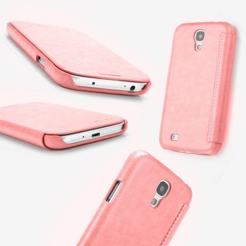 Кожен калъф Enland - Samsung Galaxy S5 светло розов