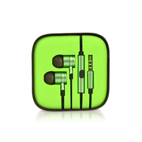 Слушалки HF Stereo box metal MI - Huawei P Smart зелени