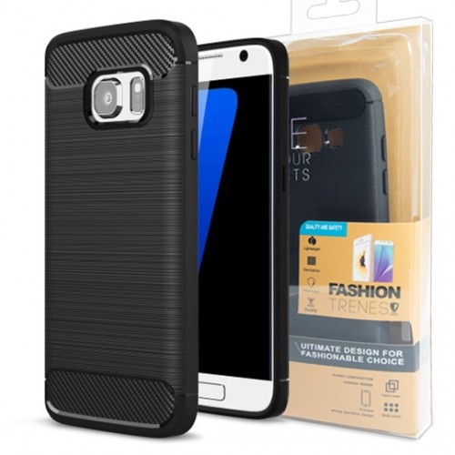 Гръб FORCELL Carbon - Motorola Moto G8 черен
