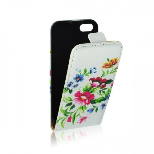 Калъф тефтер Color - Apple iPhone 5S цветя