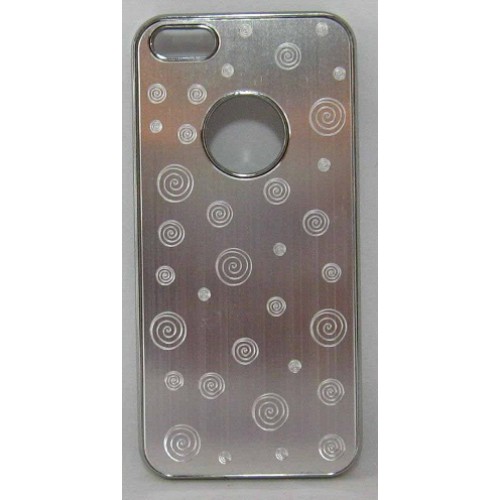 Пластмасов гръб - Apple iPhone 5 метален сребърен