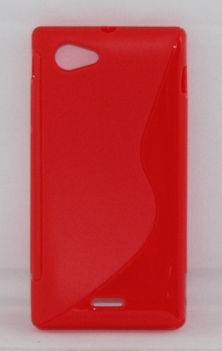 Силиконов калъф-гръб - Sony Xperia J червен