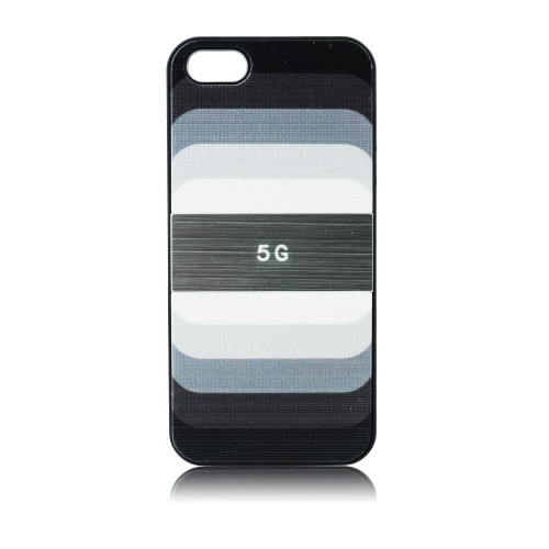 Силиконов калъф "Дъга" - Apple iPhone 5S черен