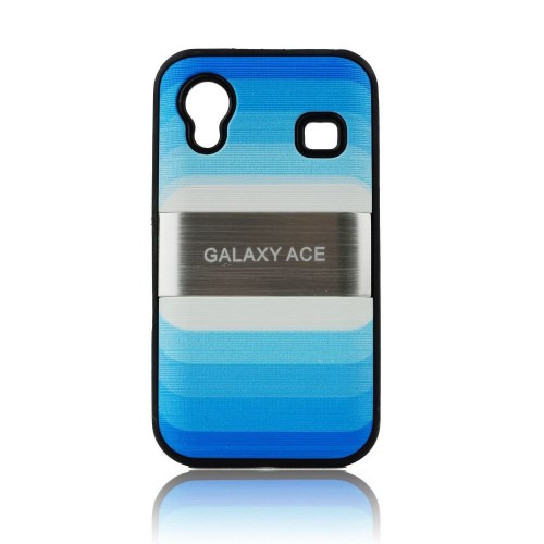 Силиконов калъф "Дъга" - Samsung Galaxy Ace син 