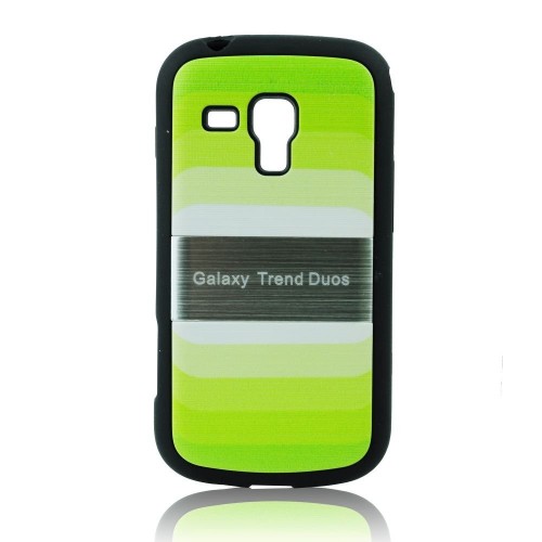 Силиконов калъф "Дъга" - Samsung Galaxy Trend зелен