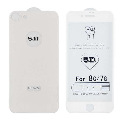 5D Протектор Full Glue Tempered Glass (front+back) - Apple iPhone X бял